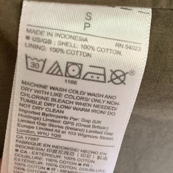 Gap Military Jacket Woman S Boys XL Green Utility Field Cargo Street Urban Retro - Picture 15 of 15